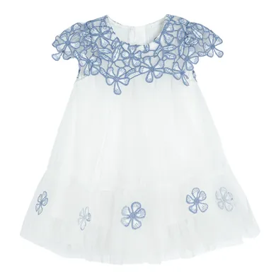 Cool Club, Rochie cu maneca scurta pentru fete, alb