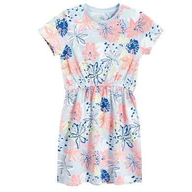 Cool Club, Rochie cu maneca scurta pentru fete, albastru