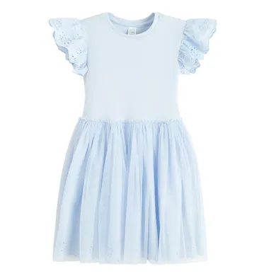 Cool Club, Rochie cu maneca scurta pentru fete, albastru