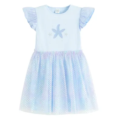 Cool Club, Rochie cu maneca scurta pentru fete, albastru