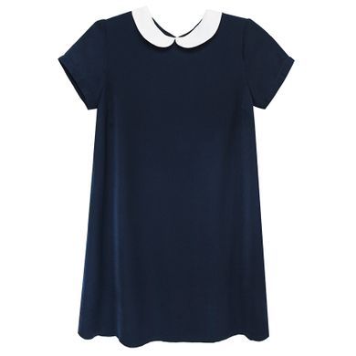 Cool Club, Rochie cu maneca scurta pentru fete, bleumarin, cu guler