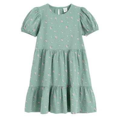 Cool Club, Rochie cu maneca scurta pentru fete, verde