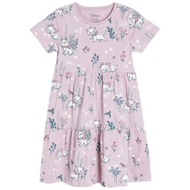 Cool Club, Rochie cu maneca scurta pentru fete, violet, imprimeu Marie