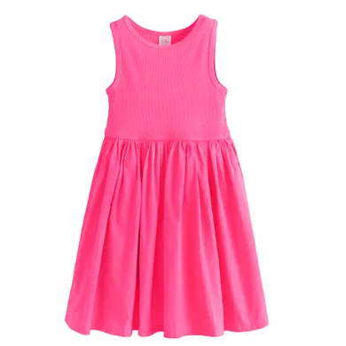 Cool Club, Rochie fara maneci pentru fete, din tricot striat, roz