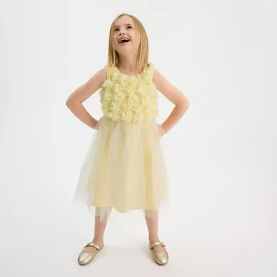 Cool Club, Rochie fara maneci pentru fete, galben