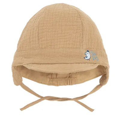 Cool Club, Sapca pentru baieti, cu snur, muselina, maro deschis