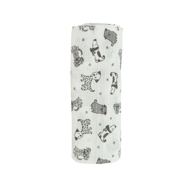 Cool Club, Scutec din tetra pentru bebelusi, gri deschis, imprimeu catelusi, 70-70 cm