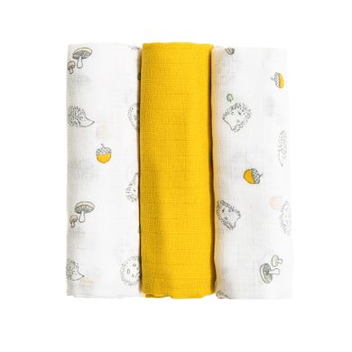 Cool Club, Scutece din tetra pentru baieti, 70-70 cm, imprimeu arici, set 3 buc.