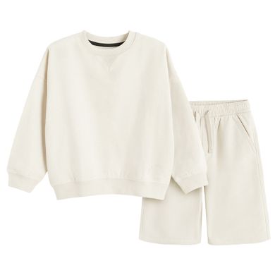 Cool Club, Set pentru baieti, Bluza calduros, Pantaloni scurti, bej