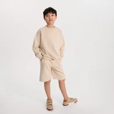 Cool Club, Set pentru baieti, Bluza calduros, Pantaloni scurti, bej