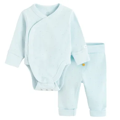 Cool Club, Set pentru baieti, Body cu maneca lunga, Pantaloni fara botosei, albastru