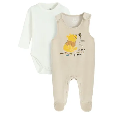 Cool Club, Set pentru baieti, Body cu maneca lunga, Salopeta cu botosei, velur, mix, imprimeu Winnie the Pooh