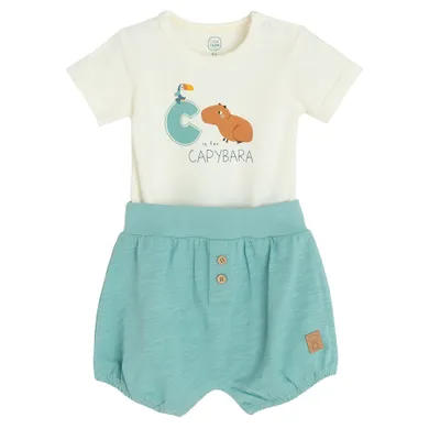 Cool Club, Set pentru baieti, Body cu maneca scurta, Pantaloni scurti bloomers, mix