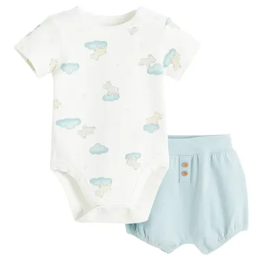 Cool Club, Set pentru baieti, Body cu maneca scurta, Pantaloni scurti, bloomers, mix