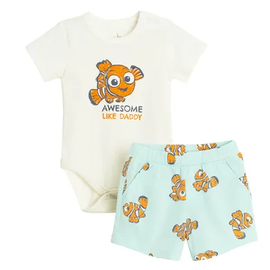 Cool Club, Set pentru baieti, Body cu maneca scurta, Pantaloni scurti, mix, imprimeu Nemo