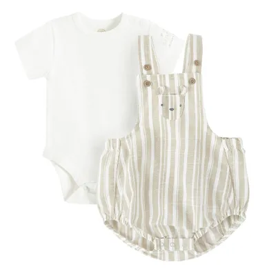Cool Club, Set pentru baieti, Body cu maneca scurta, Salopeta scurta, bloomers, mix