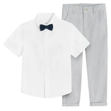 Cool Club, Set pentru baieti, Camasa cu maneca scurta, Pantaloni din textil, Papion, mix