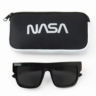 Cool Club, Set pentru baieti, Ochelari de soare, Cutie de ochelari, negru, imprimeu NASA