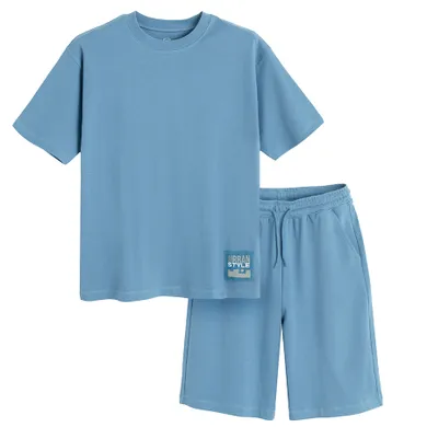 Cool Club, Set pentru baieti, Tricou, Pantaloni scurti, bleumarin