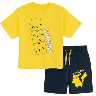 Cool Club, Set pentru baieti, Tricou, Pantaloni scurti, mix, imprimeu Pokemon