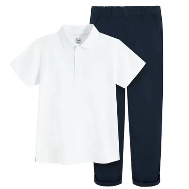 Cool Club, Set pentru baieti, Tricou polo cu maneca scurta, Pantaloni din textil, mix