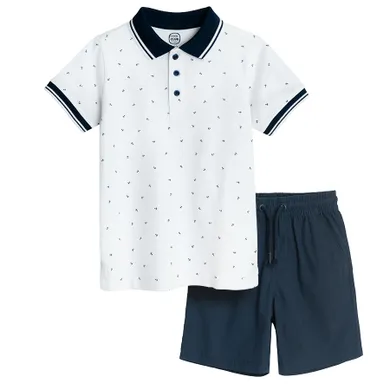 Cool Club, Set pentru baieti, Tricou polo cu maneca scurta, Pantaloni scurti, mix