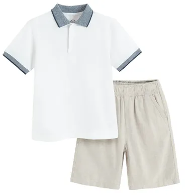 Cool Club, Set pentru baieti, Tricou polo cu maneca scurta, Pantaloni scurti, mix