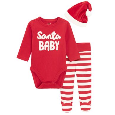 Cool Club, Set pentru bebelusi, Body cu maneca lunga, Pantaloni cu botosei, Caciula, mix
