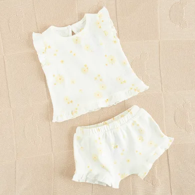 Cool Club, Set pentru fete, Bluza cu maneca scurta, Pantaloni scurti, alb