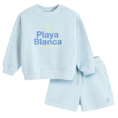 Cool Club, Set pentru fete, Bluza, Pantaloni scurti, albastru