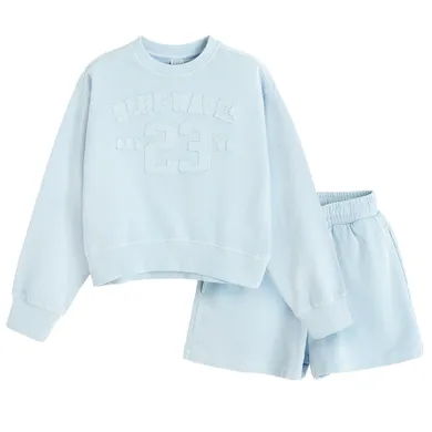 Cool Club, Set pentru fete, Bluza, Pantaloni scurti, albastru