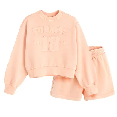 Cool Club, Set pentru fete, Bluza, Pantaloni scurti, piersica