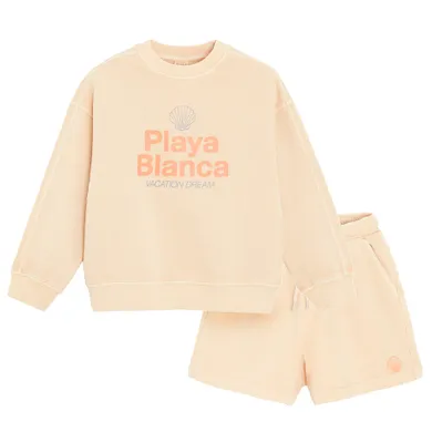 Cool Club, Set pentru fete, Bluza, Pantaloni scurti, portocaliu