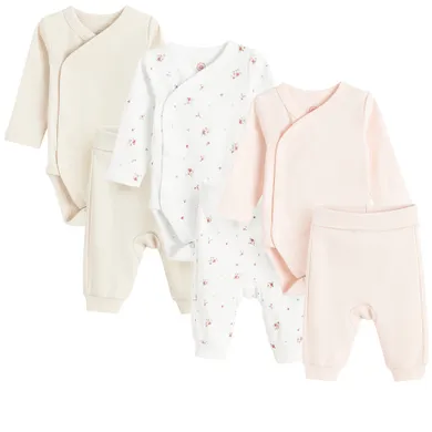 Cool Club, Set pentru fete, Body cu maneca lunga, Pantaloni fara botosei, mix, set, 3 buc.