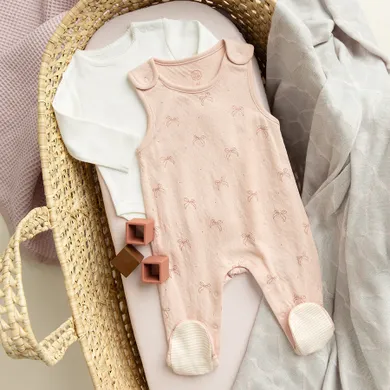 Cool Club, Set pentru fete, Body cu maneca lunga, Salopeta cu botosei, mix