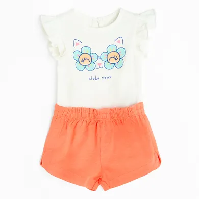 Cool Club, Set pentru fete, Body cu maneca scurta, Pantaloni scurti, mix