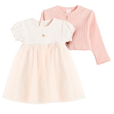 Cool Club, Set pentru fete, Body-rochie cu maneca scurta, Bolero, roz