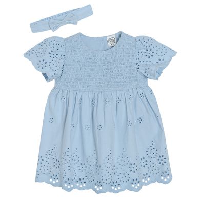 Cool Club, Set pentru fete, Rochie cu maneca scurta pentru fete, Bentita, albastru
