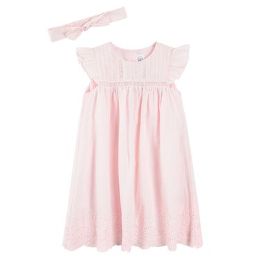 Cool Club, Set pentru fete, rochie cu maneca scurta si bentita, roz