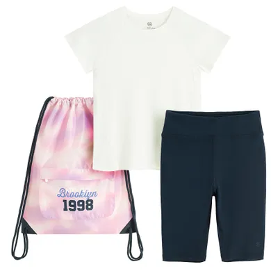 Cool Club, Set pentru fete, Tricou, Colanti, Colanti scurti, Rucsac cu snur, mix