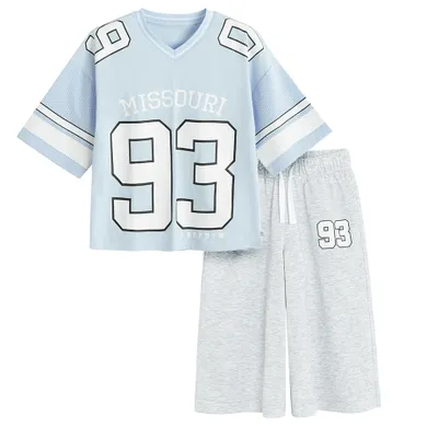 Cool Club, Set pentru fete, Tricou, crop top, Pantaloni scurti, mix