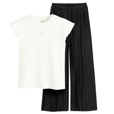 Cool Club, Set pentru fete, Tricou din tricot striat, Pantaloni din textil, mix