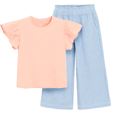 Cool Club, Set pentru fete, Tricou, Pantaloni din textil, wide, mix