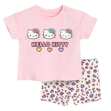 Cool Club, Set pentru fete, Tricou, Pantaloni scurti, mix, imprimeu Hello Kitty