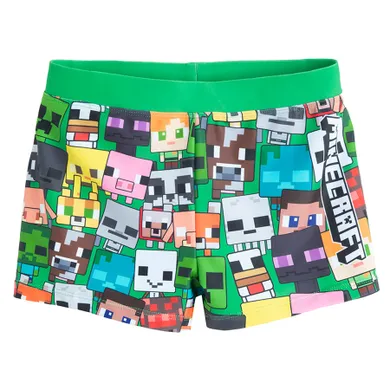 Cool Club, Sorturi de baie pentru baieti, verde, imprimeu Minecraft