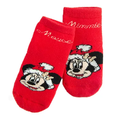 Cool Club, Sosete antiderapante pentru fete, rosu, imprimeu Minnie Mouse