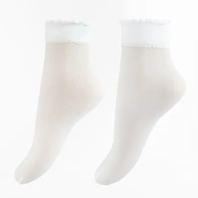 Cool Club, Sosete pentru fete, alb, 20 DEN, set, 2 buc.
