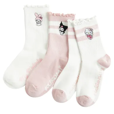 Cool Club, Sosete pentru fete, mix, set, 3 buc., imprimeu Hello Kitty and Friends