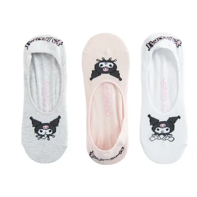 Cool Club, Sosete pentru fete, talpici pentru balerini, mix, set, 3 buc., imprimeu Kuromi