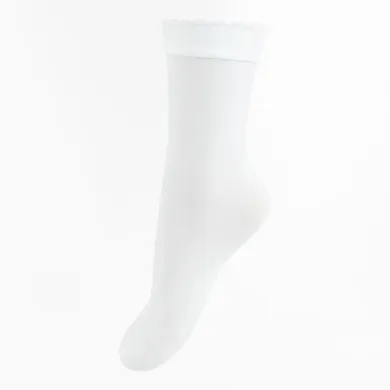 Cool Club, Sosete peste genunchi pentru fete, alb, 40 DEN, microfibra